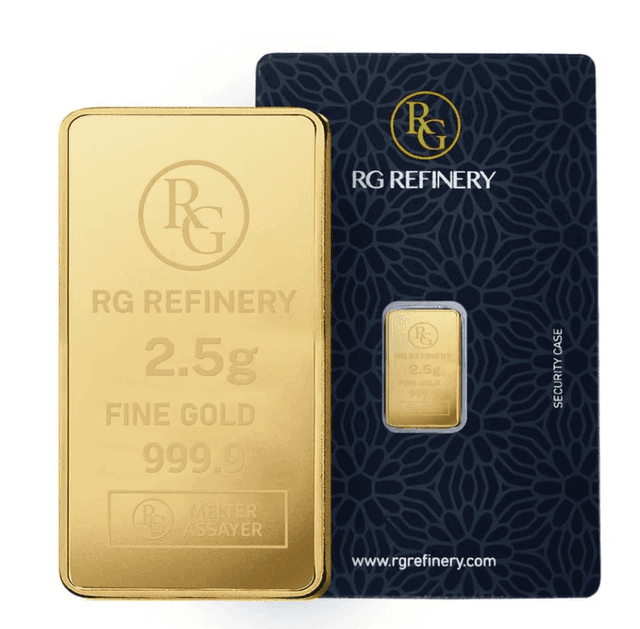 RG Refinery 2.5g Gold Bar – 24K | 999.9 Purity