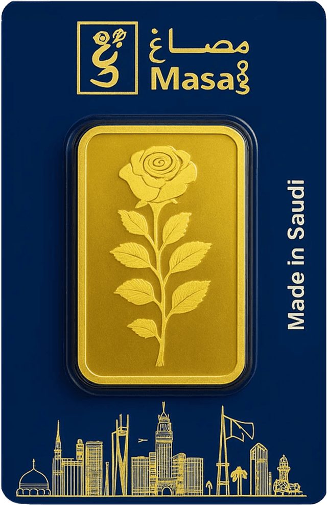 Masagh 100g Gold Bar – 24K | 999.9 Purity