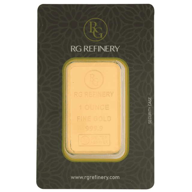 RG Refinery 31.1g (1 oz) Gold Bar – 24K | 999.9 Purity